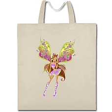 Eco bag with print Winx Club Flora With Wings - beige
