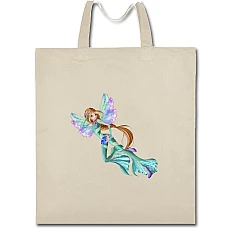 Eco bag with print Winx Club Flying Princess - beige