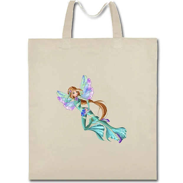 Eco bag with print Winx Club Flying Princess - beige