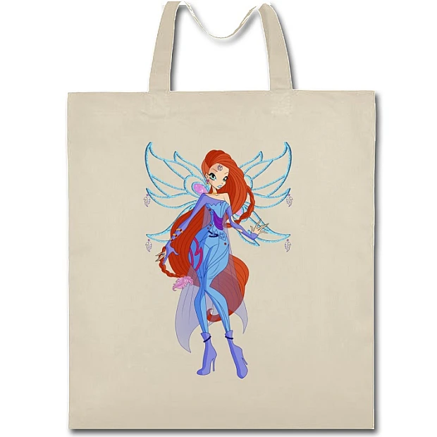 Eco bag with print Winx Club Beautyful Bloom - beige