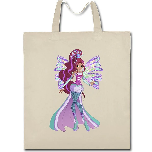 Eco bag with print Winx Club Little Princess - beige