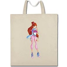 Eco bag with print Winx Club Bloom Girl - beige