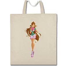 Eco bag with print Winx Club Cute Flora - beige