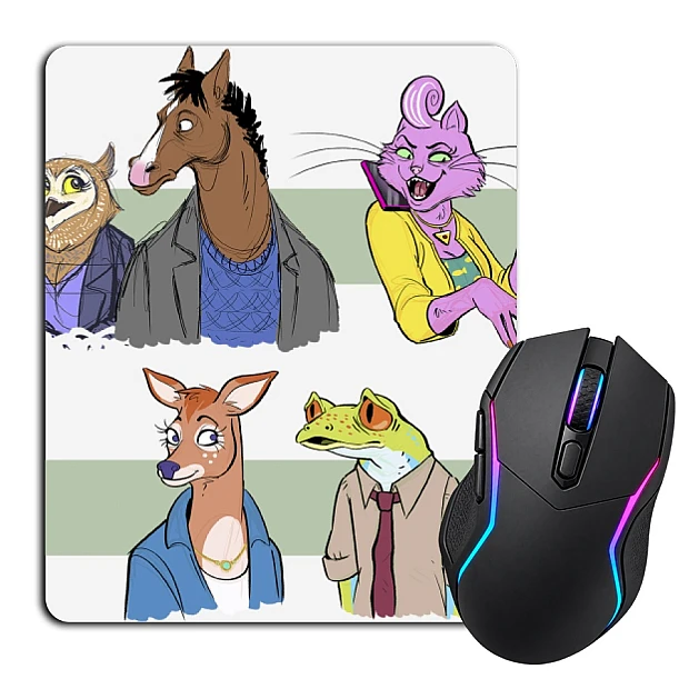 Mouse pad with print Bojack Horseman Main Heroes