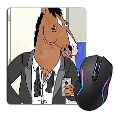 Mouse pad with print Bojack Horseman Cute Man