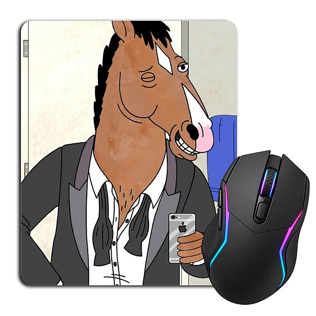 Mouse pad with print Bojack Horseman Cute Man