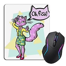 Mouse pad with print Bojack Horseman Princess Carolyn Oh Fish
