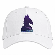 Baseball cap with Print Bojack Horseman Shadow - white