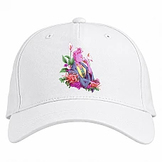 Baseball cap with Print Bojack Horseman Beautiful Princess Carolyn - white
