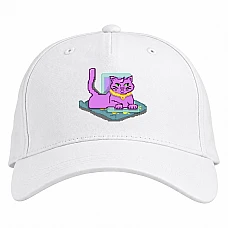 Baseball cap with Print Bojack Horseman Princess Carolyn Pixel Version - white