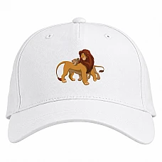 Baseball cap with Print The Lion King Love - white