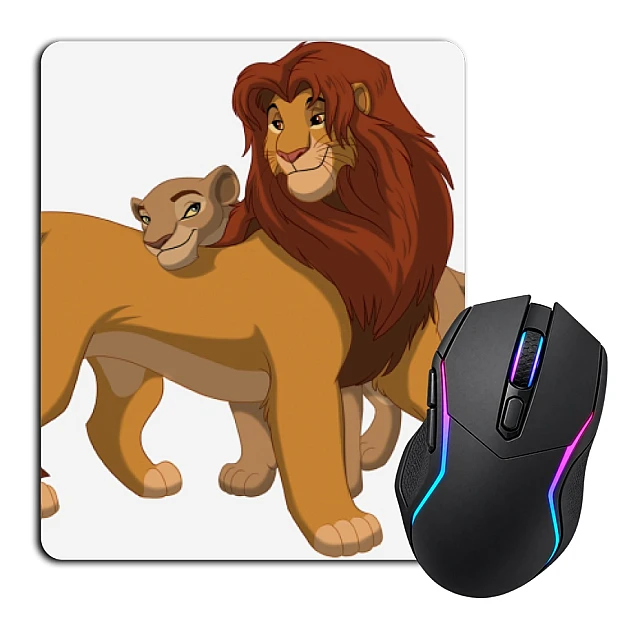Mouse pad with print The Lion King Love