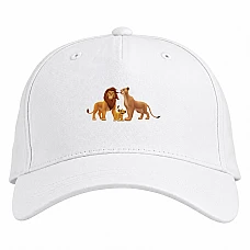 Baseball cap with Print The Lion King Family - white