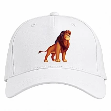 Baseball cap with Print The Lion King Big Simba - white