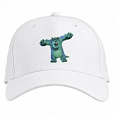 Baseball cap with Print Monsters Inc James P. Sullivan Angry - white