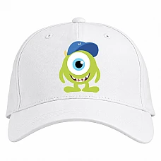 Baseball cap with Print Monsters Inc Mike Wazowski Art - white