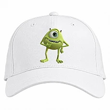 Baseball cap with Print Monsters Inc Mike Wazowski - white