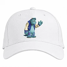 Baseball cap with Print Monsters Inc James P. Sullivan Hello - white