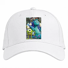 Baseball cap with Print Monsters Inc Mike And James - white