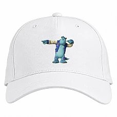 Baseball cap with Print Monsters Inc Cute James P. Sullivan - white