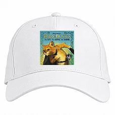 Baseball cap with Print Puss In Boots Main Theme - white
