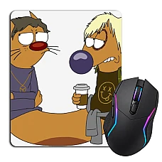 Mouse pad with print Catdog Hipsters