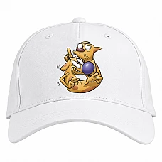 Baseball cap with Print Catdog Fun - white