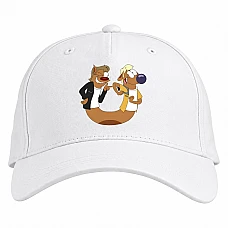 Baseball cap with Print Catdog Cute - white