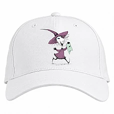 Baseball cap with Print The Nightmare Before Christmas Witch - white