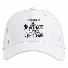 Baseball cap with Print The Nightmare Before Christmas Logo - white