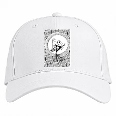 Baseball cap with Print The Nightmare Before Christmas Jack Skellington - white