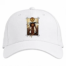 Baseball cap with Print The Nightmare Before Christmas Jack Skellington Art - white