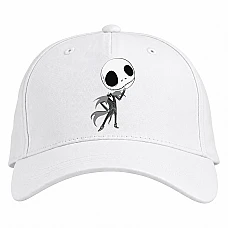 Baseball cap with Print The Nightmare Before Christmas Jack - white