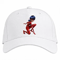 Baseball cap with Print Miraculous Ladybug Hero - white
