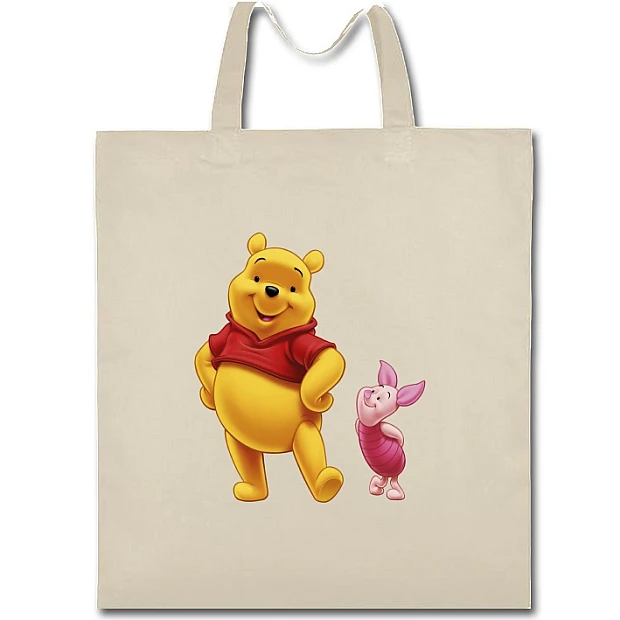 Eco bag with print Winnie-The-Pooh Winnie And Piglet - beige