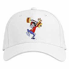 Baseball cap with Print Well Wait Wolf Sports - white