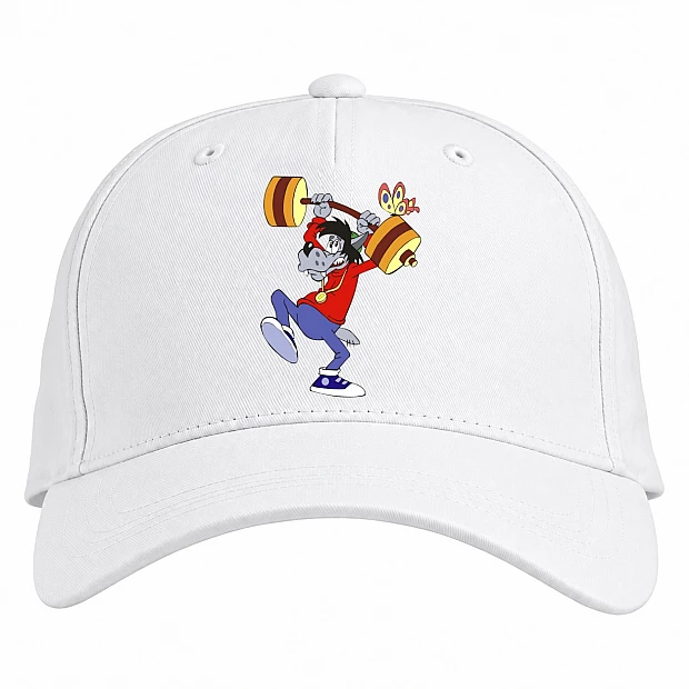 Baseball cap with Print Well Wait Wolf Sports - white
