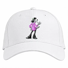 Baseball cap with Print Well Wait Wolf Stylish - white