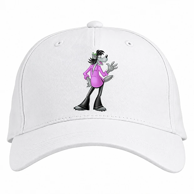 Baseball cap with Print Well Wait Wolf Stylish - white
