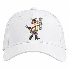 Baseball cap with Print Buttermilk Ball And Hare - white
