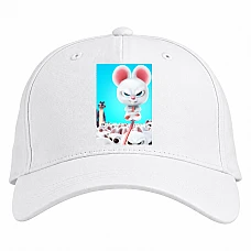 Baseball cap with Print The Nut Job Angry Mouse - white