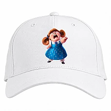 Baseball cap with Print The Nut Job Girl - white