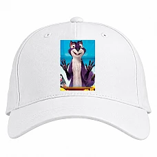 Baseball cap with Print The Nut Job Squirrel - white