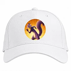Baseball cap with Print The Nut Job Squirrel Hero - white