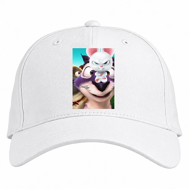 Baseball cap with Print The Nut Job Main Heroes Print - white