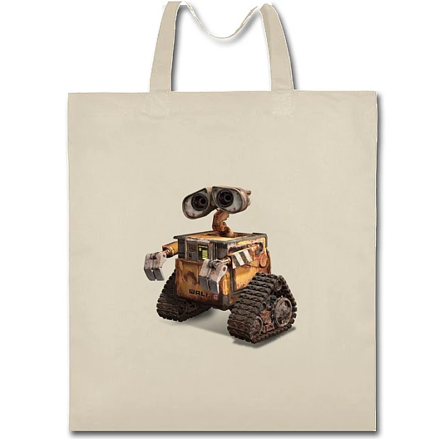 Eco bag with print Wall-E Robot - beige