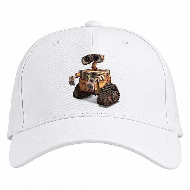 Baseball cap with Print Wall-E Robot - white