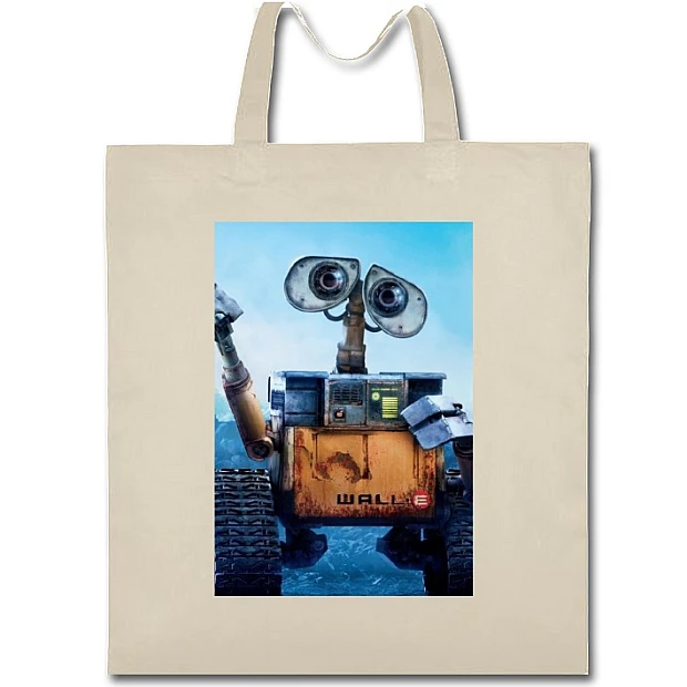 Eco bag with print Wall-E Main Hero Robot - beige