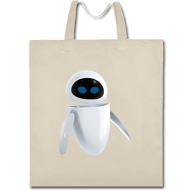 Eco bag with print Wall-E Robot Eva - beige