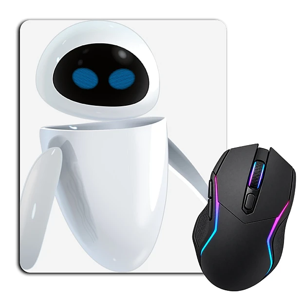 Mouse pad with print Wall-E Robot Eva